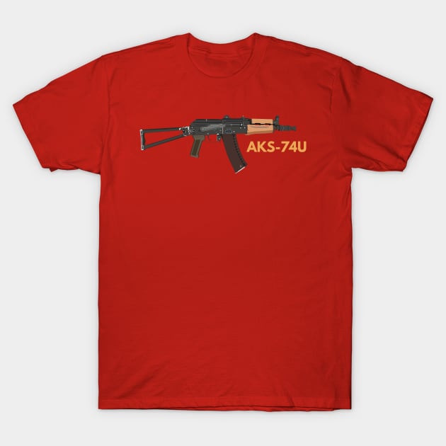 AKS-74U Shortened Assault Rifle T-Shirt by NorseTech